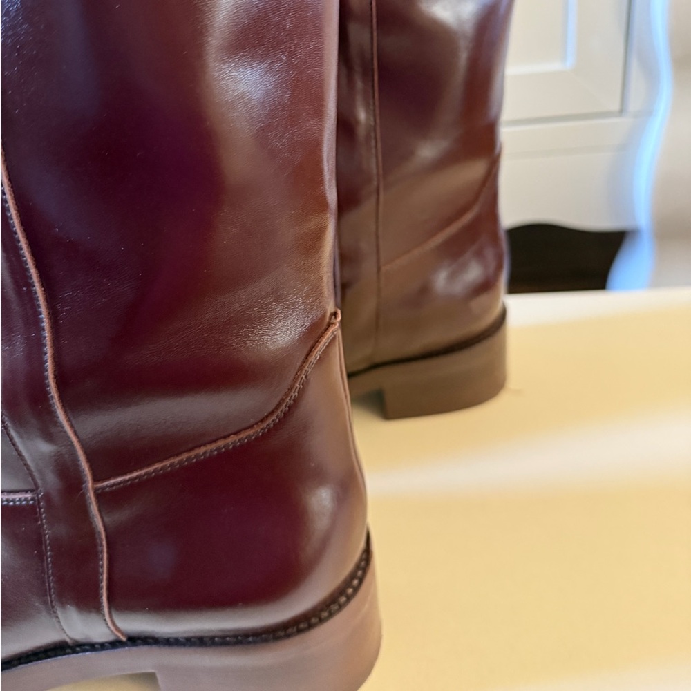 Sezane Bridget Knee Boots Glossy Chocolate - Size 11 - Picture 7 of 10